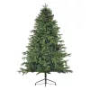Karácsonyfa 183 cm valósághű, tűzálló műfenyő stabil fém talppal