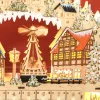 LED-es adventi naptár karácsonyi falu 24 fiókkal 18 LED 45 × 9 × 42,5 cm