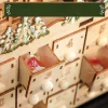 LED-es adventi naptár karácsonyi falu 24 fiókkal 18 LED 45 × 9 × 42,5 cm