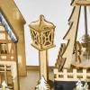 LED-es adventi naptár karácsonyi falu 24 fiókkal 18 LED 45 × 9 × 42,5 cm
