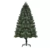 Műfenyő karácsonyfa 180 cm magas, Ø90 cm, természetes tűlevelű hatással, stabil fém talppal, zöld színben