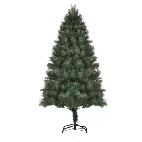 Műfenyő karácsonyfa 180 cm magas, Ø90 cm, természetes tűlevelű hatással, stabil fém talppal, zöld színben