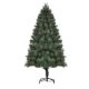 Műfenyő karácsonyfa 180 cm magas, Ø90 cm, természetes tűlevelű hatással, stabil fém talppal, zöld színben
