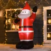 Felfújható Mikulás LED-világítással 240 cm magas kültéri karácsonyi dekoráció