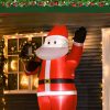 Felfújható Mikulás LED-világítással 240 cm magas kültéri karácsonyi dekoráció