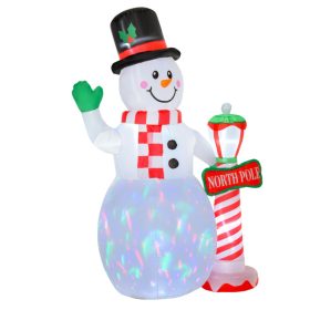   Felfújható hóember LED-világítással 240 cm magas kültéri karácsonyi dekoráció