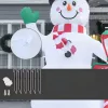 Felfújható hóember LED-világítással 240 cm magas kültéri karácsonyi dekoráció
