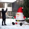 Felfújható Mikulás forgó fénygömbbel 183 cm világító kültéri karácsonyi dekoráció