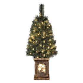   Műfenyő LED világítással 90 cm magas, 8 fényprogrammal, dimmelhető, időzítővel, zöld színben