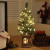 Műfenyő LED világítással 90 cm magas, 8 fényprogrammal, dimmelhető, időzítővel, zöld színben