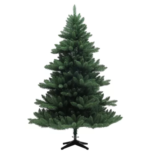Műfenyő 180 cm Nordmann-típusú, élethű karácsonyfa széles és dús kivitel, stabil fém talppal
