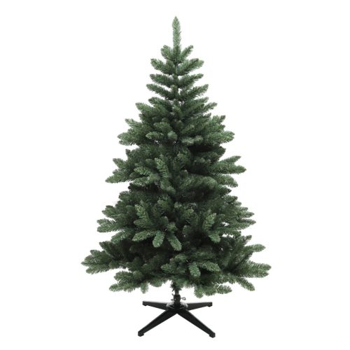 Műfenyő 150 cm Nordmann stílusú, élethű karácsonyfa széles és dús kivitel, stabil fém talppal