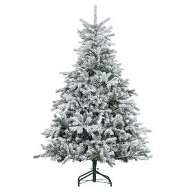 Karácsonyfa 180 cm havas hatású, tűzálló, gyorsan összeszerelhető, fém talppal
