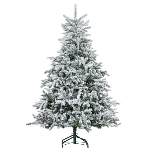 Karácsonyfa 180 cm havas hatású gyorsan összeszerelhető, fém talppal