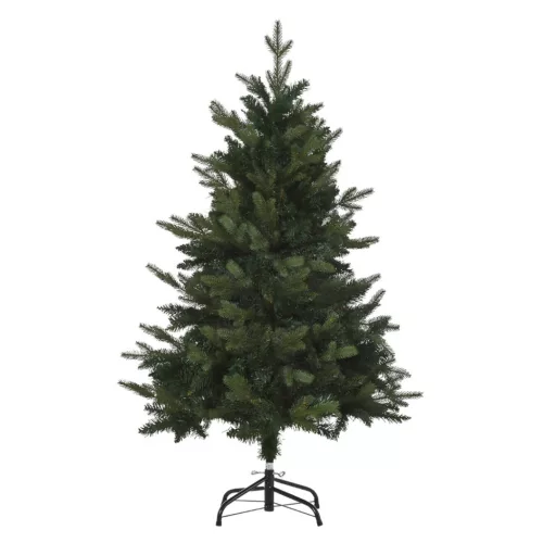 Műfenyő 120 cm magas, természetes hatású, 657 ág, stabil fémtalppal