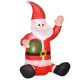 Felfújható világító Mikulás ajándékkal 120 cm magas, piros-fehér, LED világítással
