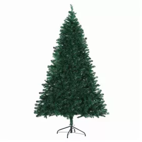   Műfenyő 180 cm klasszikus zöld karácsonyfa, 1000 ággal és fém talppal