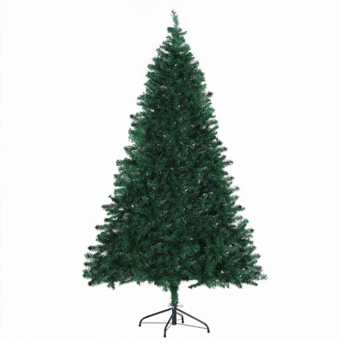 Műfenyő 180 cm klasszikus zöld karácsonyfa, 1000 ággal és fém talppal