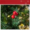 Mini LED-es karácsonyfa 60 cm magas, arany díszekkel, piros bogyókkal és melegfehér fényekkel