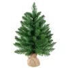 Mini karácsonyfa műhavas díszítéssel 60 cm magas, zöld, cementtalpas