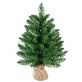   Mini karácsonyfa műhavas díszítéssel 60 cm magas, zöld, cementtalpas