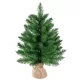 Mini karácsonyfa műhavas díszítéssel 60 cm magas, zöld, cementtalpas