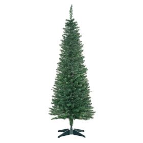   Műfenyő 150 cm magas karácsonyfa stabil állvánnyal, sűrű ágrendszerrel, zöld színben