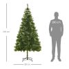 Műfenyő 210 cm sűrű, élethű tűlevelekkel, fém talppal, beltéri használatra