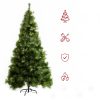 Műfenyő 210 cm sűrű, élethű tűlevelekkel, fém talppal, beltéri használatra