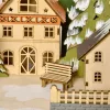 Fa adventi naptár LED-világítással 45x13x43 cm 24 fiókos karácsonyi öröknaptár natúr fa