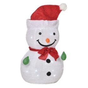   Világító hóember LED-fényekkel 51 cm magas karácsonyi dekoráció beltérre és kültérre