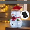 Világító hóember LED-fényekkel 51 cm magas karácsonyi dekoráció beltérre és kültérre