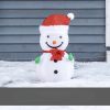 Világító hóember LED-fényekkel 51 cm magas karácsonyi dekoráció beltérre és kültérre