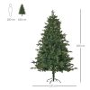 Műfenyő 180 cm magas, élethű karácsonyfa 748 ág, PVC + PE tűlevelek, stabil fém talppal