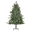 Műfenyő 150 cm magas, élethű karácsonyfa 444 ág, 3 féle levélforma, stabil fém talppal