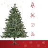 Műfenyő 150 cm magas, élethű karácsonyfa 444 ág, 3 féle levélforma, stabil fém talppal