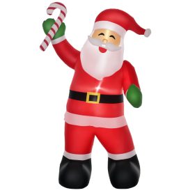   Felfújható Mikulás LED-világítással 140x85x250 cm kültéri karácsonyi dekoráció
