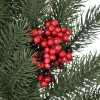 Műfenyő ajtókoszorú Ø60x8 cm karácsonyi ajtódísz tobozokkal és bogyókkal, függesztőfüllel 