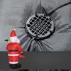 Felfújható Mikulás LED-világítással és elektromos gitárral 215 cm magas kültéri karácsonyi dekoráció