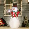 Felfújható hóember LED-világítással 180 cm kültéri karácsonyi dekoráció ventilátorral