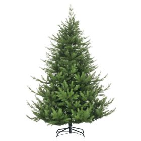   Műfenyő 136x136x180 cm élethű karácsonyfa dús Nordmann műfenyő, gyors összeállítással