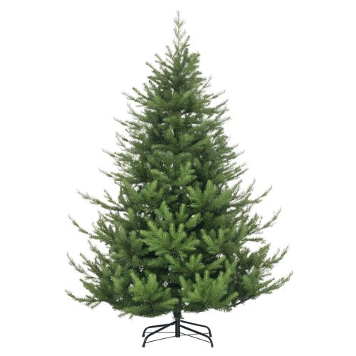Műfenyő 136x136x180 cm élethű karácsonyfa dús Nordmann műfenyő, gyors összeállítással