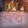 Candy Cane Christmas garden candy cane set of 8 45x700 cm 40LED warm white, Christmas decoration