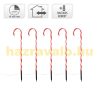 Candy Cane Christmas garden candy cane set of 5 73x400 cm 56LED warm white, Christmas decoration