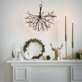 Fagyöngy LED világítás Ø36 cm, karácsonyi dekoráció 240 LED meleg fehér, karácsonyi világítás