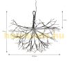 Mistletoe LED lighting Ø36 cm, Christmas decoration 240 LED warm white, Christmas lighting