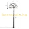 Illuminated wooden decoration 100 cm, warm white, 240 LEDs, suitable for indoor and outdoor use