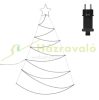 Illuminated Christmas tree decoration with warm white LED 100x150 cm metal and plastic