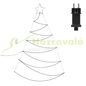   Világító karácsonyfa dekoráció meleg fehér LED-del 100x150 cm fém és műanyag
