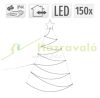 Illuminated Christmas tree decoration with warm white LED 100x150 cm metal and plastic